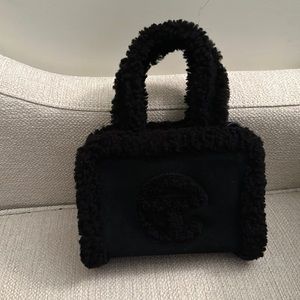 Ugg x Telfar Black shearling small shopper tote